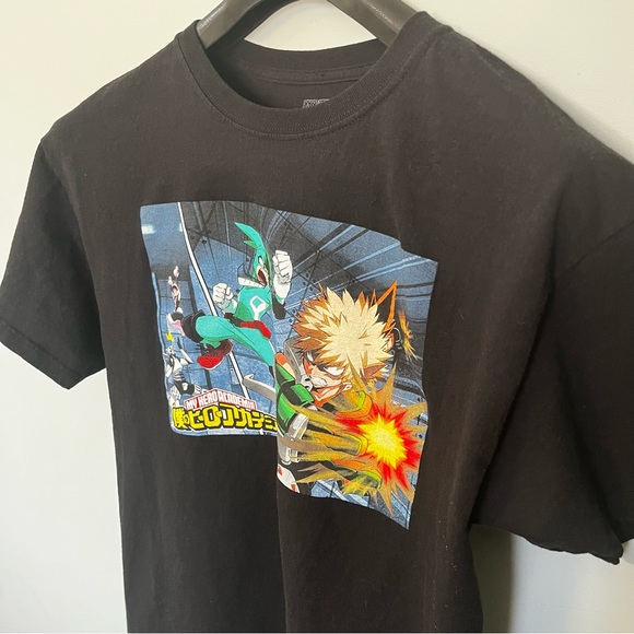 My Hero Academia Funimation Size Large Anime Print T-Shirt Tee Shirt Black Manga - Picture 4 of 5